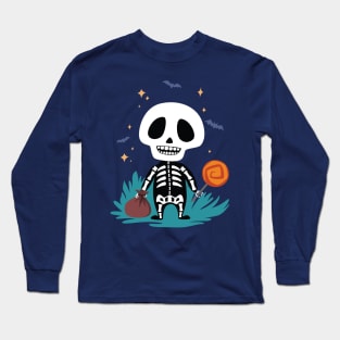 Cute Skeleton Trick or Treat Long Sleeve T-Shirt